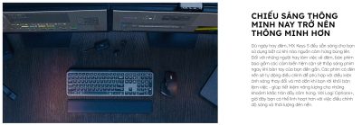 COMBO BÀN PHÍM VÀ CHUỘT KHÔNG DÂY LOGITECH MX KEYS S GRAPHITE - bảo hành chính hãng 12 tháng 9 combo ban phim va chuot khong day logitech mx keys s graphite 920 011605 5