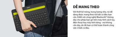 BÀN PHÍM LOGITECH K480 BLUETOOTH TRẮNG - bảo hành chính hãng 7 keyboard logitech k480 bluetooth 002