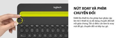 BÀN PHÍM LOGITECH K480 BLUETOOTH TRẮNG - bảo hành chính hãng 9 keyboard logitech k480 bluetooth 004