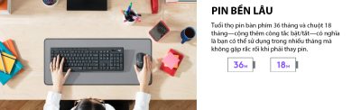 BỘ BÀN PHÍM CHUỘT KHÔNG DÂY LOGITECH MK295 MÀU ĐEN (USB/SILENTTOUCH) bảo hành chính hãng 12 tháng 13 logitech mk295 den usb silenttouch 006