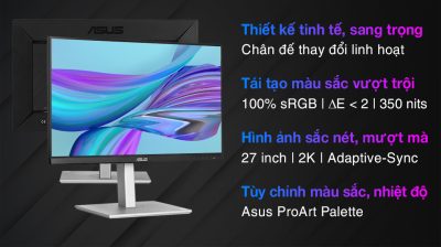 MÀN HÌNH ASUS PROART PA278QV (27 INCH/WQHD/IPS/75HZ/5MS) bảo hành chính hãng 36 tháng 7 man asus proart pa278cv 27 inch 2k 1
