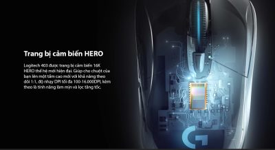 CHUỘT GAME LOGITECH G403 HERO (USB/RGB/ĐEN) bảo hành chính hãng 9 mouse logitech g403 hero gaming 002