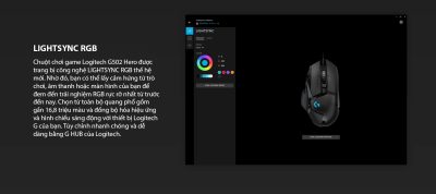 CHUỘT GAME LOGITECH G502 HERO (USB/RGB/ĐEN) bảo hành chính hãng 11 mouse logitech g502 hero gaming usb black 05
