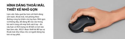 CHUỘT KHÔNG DÂY LOGITECH M221 XANH (USB) bảo hành chính hãng 12 tháng 8 mouse logitech m221 wireless blue 002