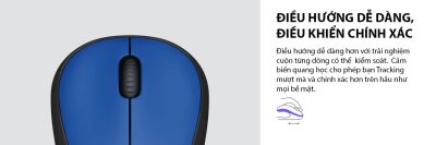 CHUỘT KHÔNG DÂY LOGITECH M221 XANH (USB) bảo hành chính hãng 12 tháng 9 mouse logitech m221 wireless blue 003
