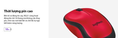 CHUỘT KHÔNG DÂY LOGITECH M221 XANH (USB) bảo hành chính hãng 12 tháng 10 mouse logitech m221 wireless blue 004