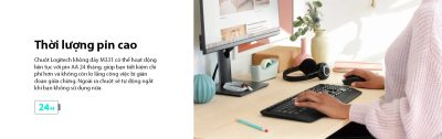 Chuột không dây Logitech M331 Wireless Blue 10 mouse logitech m331 wireless black 004