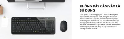 Chuột không dây Logitech M331 Wireless Blue 12 mouse logitech m331 wireless black 005