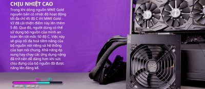NGUỒN MÁY TÍNH COOLER MASTER MWE GOLD 750 - V2 750W ( 80 PLUS GOLD/MÀU ĐEN/FULL MODULAR) bảo hành chính hãng 60 tháng 13 mwe 750 v2 5