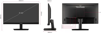 MÀN HÌNH VIEWSONIC VA2209-H-2 (21.5 INCH/FHD/IPS/100HZ/1MS) bảo hành chính hãng 36 tháng 15 viewsonic va2209h 9