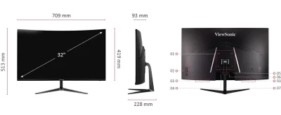 Màn hình Gaming ViewSonic VX3218-PC-MHD (31.5 inch/ FHD/ VA /165Hz /Cong) - Bảo hành chính hãng 36 tháng 15 congketnoi 1