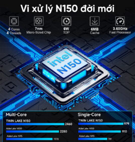 Bộ Mini PC Asus NUC 14 Essential RNUC14MNK150 ( NUC14MNK (N150)/1xDDR5-4800/1x M.2 22x80/2242 PCIe Gen3x4 /1x LAN/No-OS ) 11 vi xu ly intel n150 mo ta