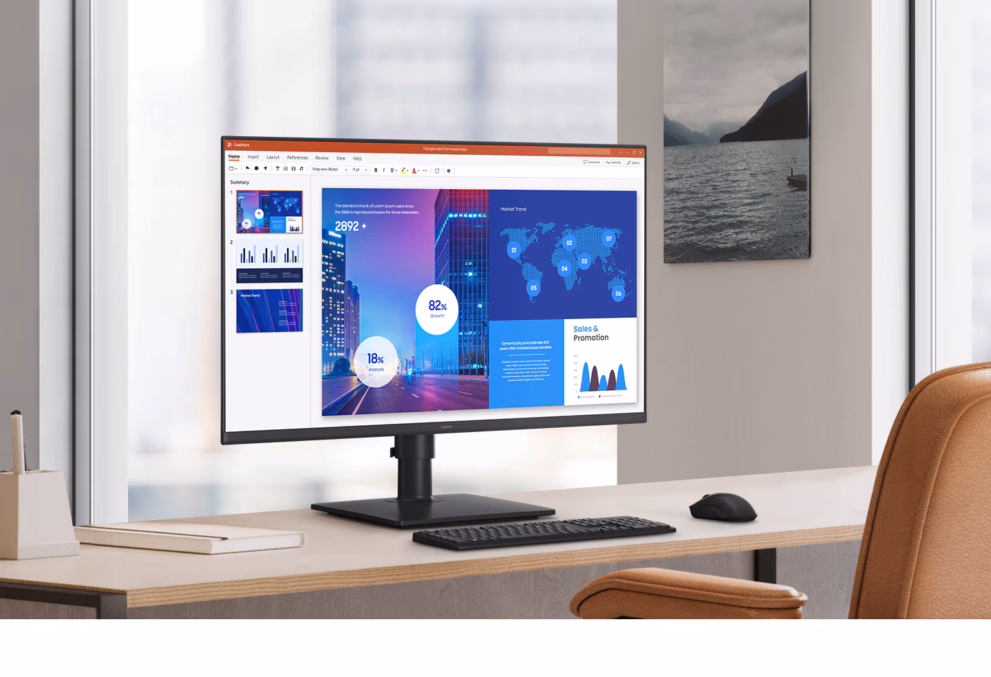 Màn Hình SAMSUNG LS22D400GAEXXV (22 inch - IPS - FHD - 5ms - 100Hz) 9 222vn feature stay productive stay comfortable 544161641