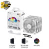 Bộ 3 quạt tản nhiệt ASUS TUF Gaming TR120 ARGB - Trắng bảo hành 2 năm 1 TR120 White Standard Triple 01