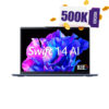 Laptop ACER Swift AI SF14-51-75VP NX.J2KSV.001 (Intel Core Ultra 7 258V | Intel Arc Graphics 140V | 14 inch 3K OLED | 32GB | 1TB | Win 11 | Xanh) 2 50928 nbac0455 500k
