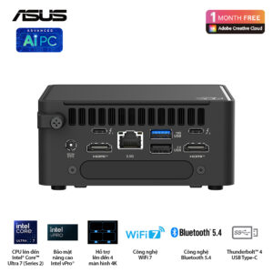 ASUS NUC 15 Pro Tall BNUC15CRHI500000 CORE5-120U/2xDDR5-6400/2xNVMe,SATA/ 2x HDMI 2.1/2x Thunderbolt/ VESA MOUNT - Bảo hành 36 tháng 7 NUC 15 Pro Tall 12