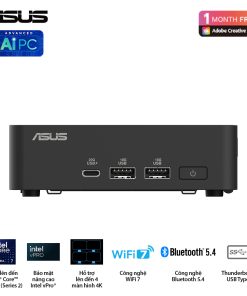 Bộ Mini PC ASUS NUC 15 PRO Slim BNUC15CRLIP00000 U300/2xDDR5-5200/1xNVMe/ 2x HDMI 2.1/1x Type-C/ VESA MOUNT 8 NUC 15 Pro Slim 03