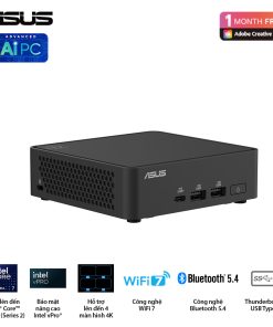 Bộ Mini PC ASUS NUC 15 PRO Slim BNUC15CRLIP00000 U300/2xDDR5-5200/1xNVMe/ 2x HDMI 2.1/1x Type-C/ VESA MOUNT 7 NUC 15 Pro Slim 08