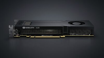 Toàn cảnh Card màn hình NVIDIA RTX A400, hiển thị đầy đủ.
