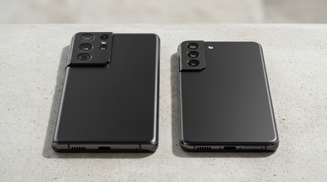 So sánh iPhone 16 Pro Max, iPhone 17 Pro màu tối đặt cạnh nhau trên nền bê tông sáng.